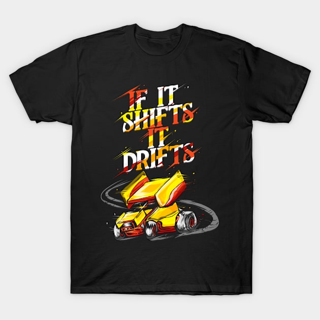 Sprint Car Dirt Track Racing Motorsports Racer T-Shirt by ChrisselDesigns